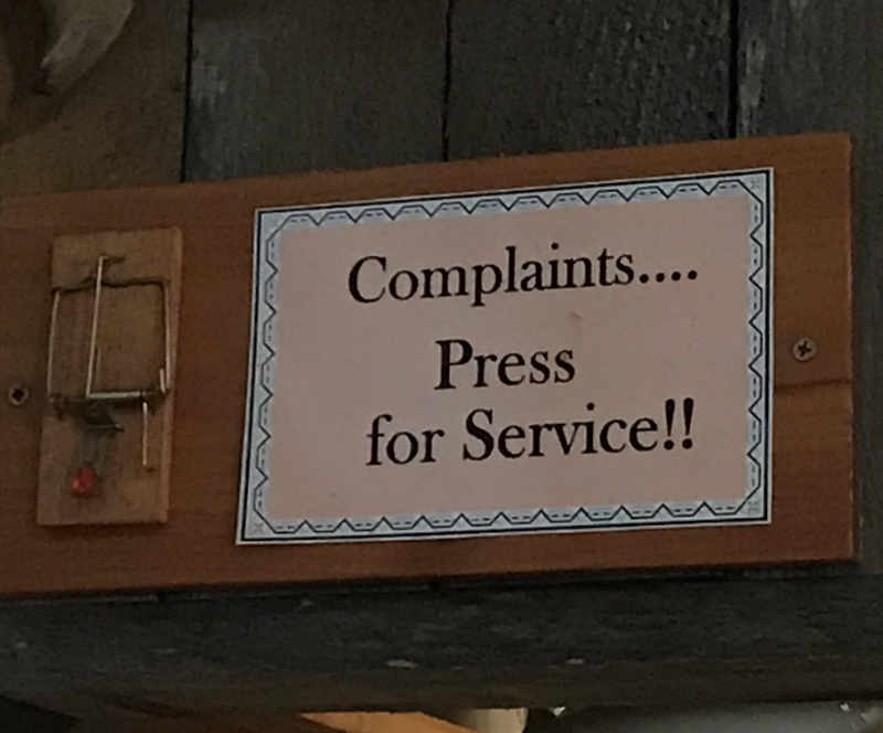 This complaint button I saw at a restaurant..