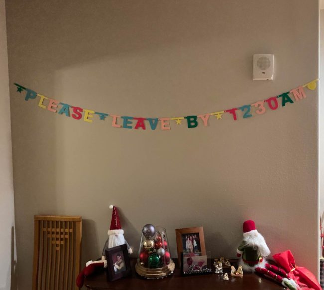 Mom asked me to decorate for our NYE party