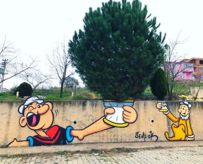Popeye graffiti