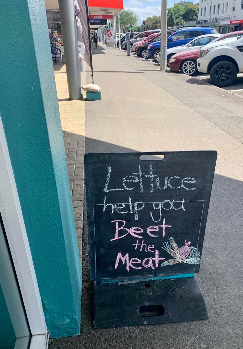 Vegan humour at its wurst, NZ