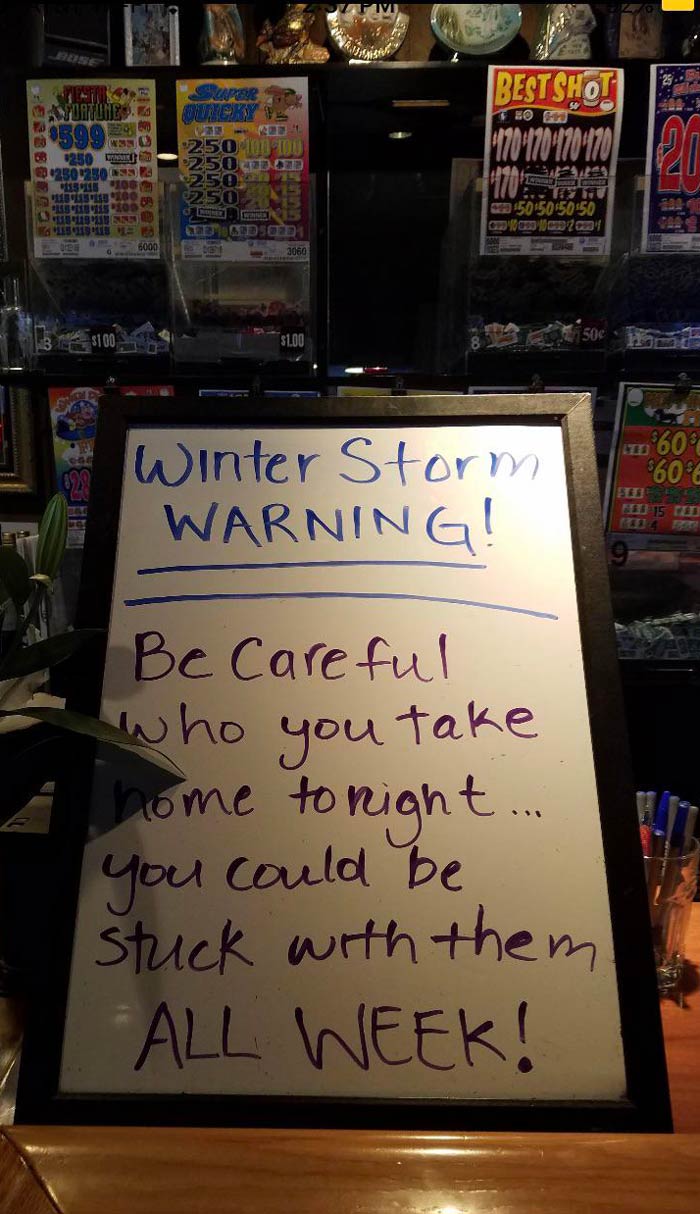Winter storm warning!