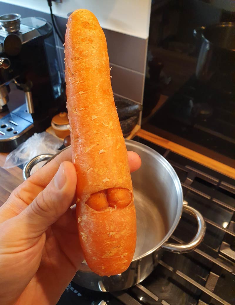 My carrot appears to be wearing assless chaps