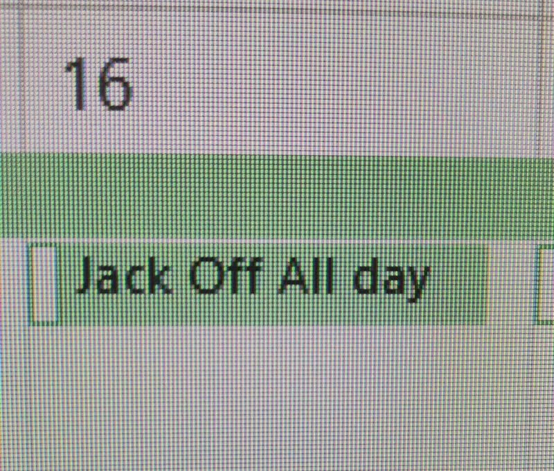 Manager put my day off work in his calendar