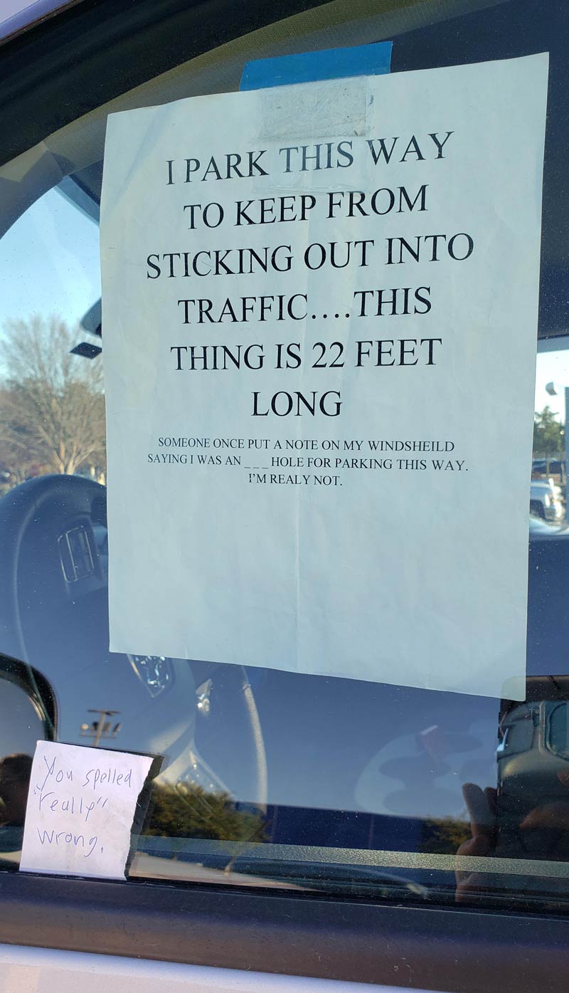 Found this on a truck taking up two parking spots in an IKEA parking lot