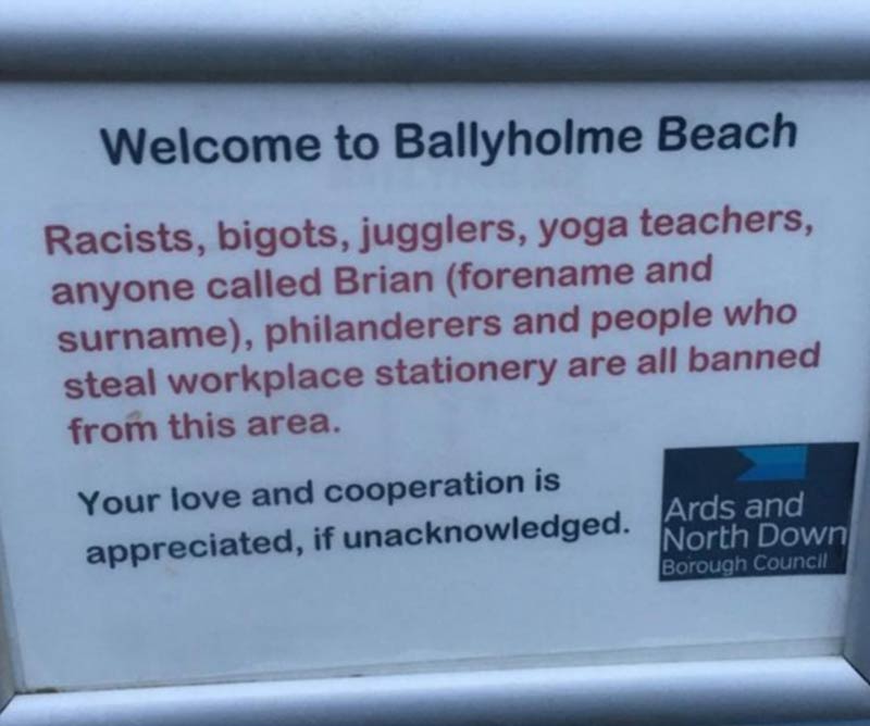 Spotted this beach notice board in Ireland