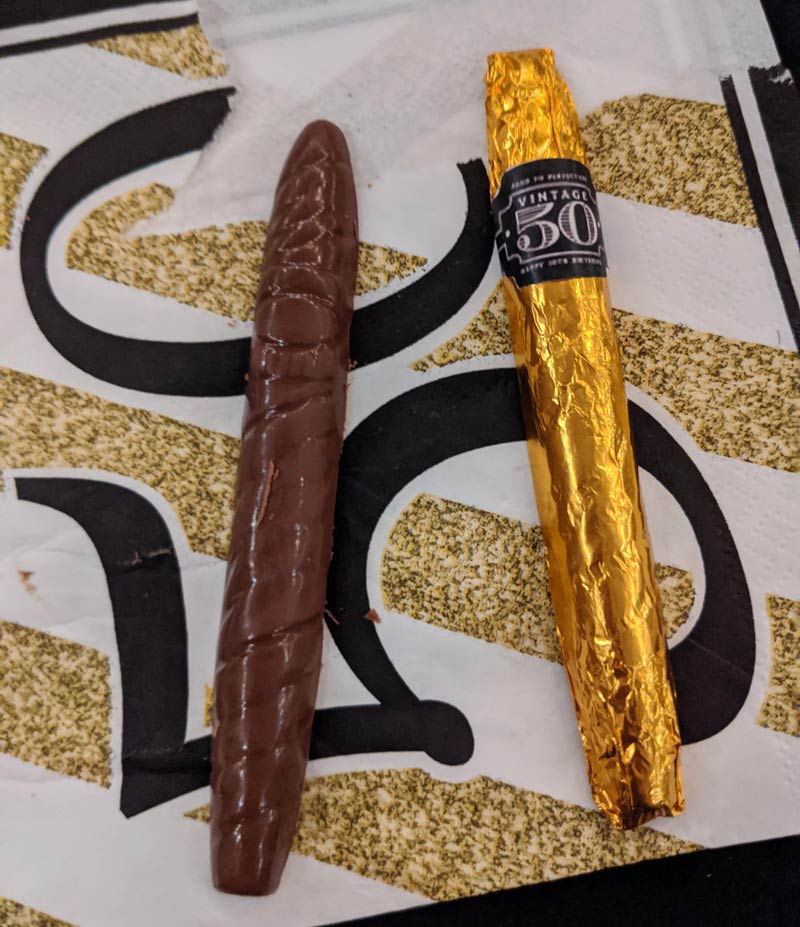 These cigar shaped chocolates