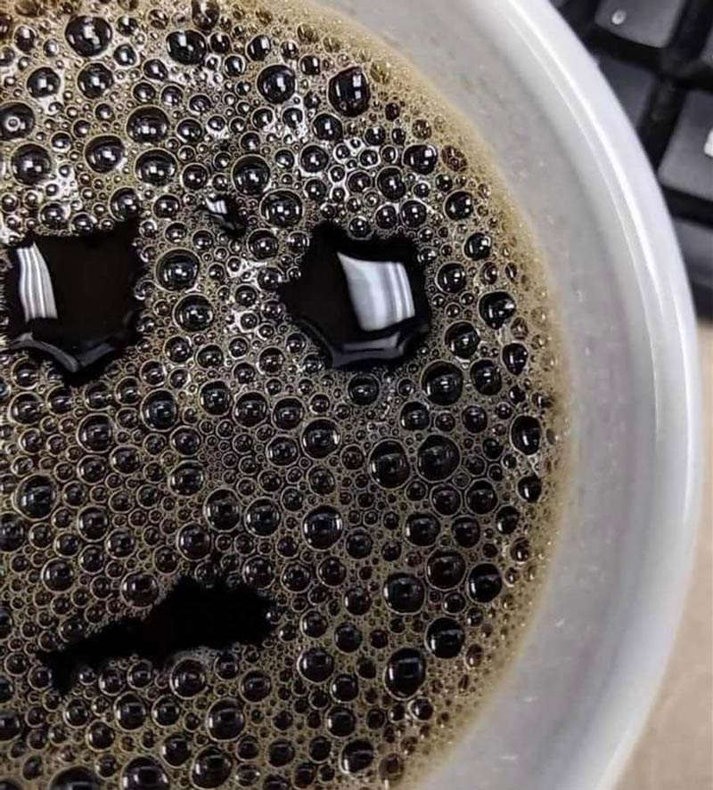 I asked for a dark coffee, not a depressed one