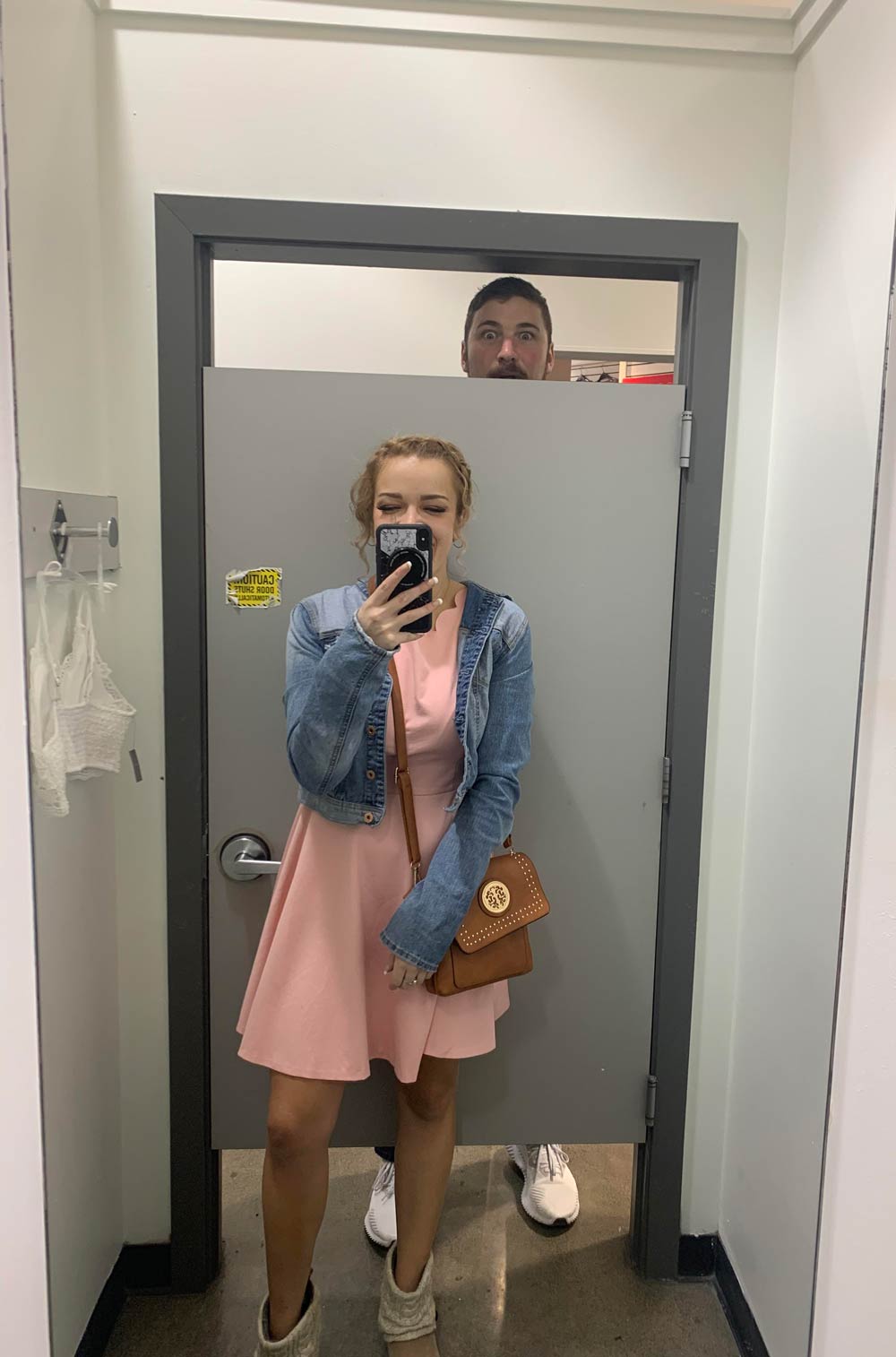 Turns out dressing rooms aren’t safe from tall people