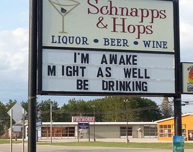 This sign at the local liquor store