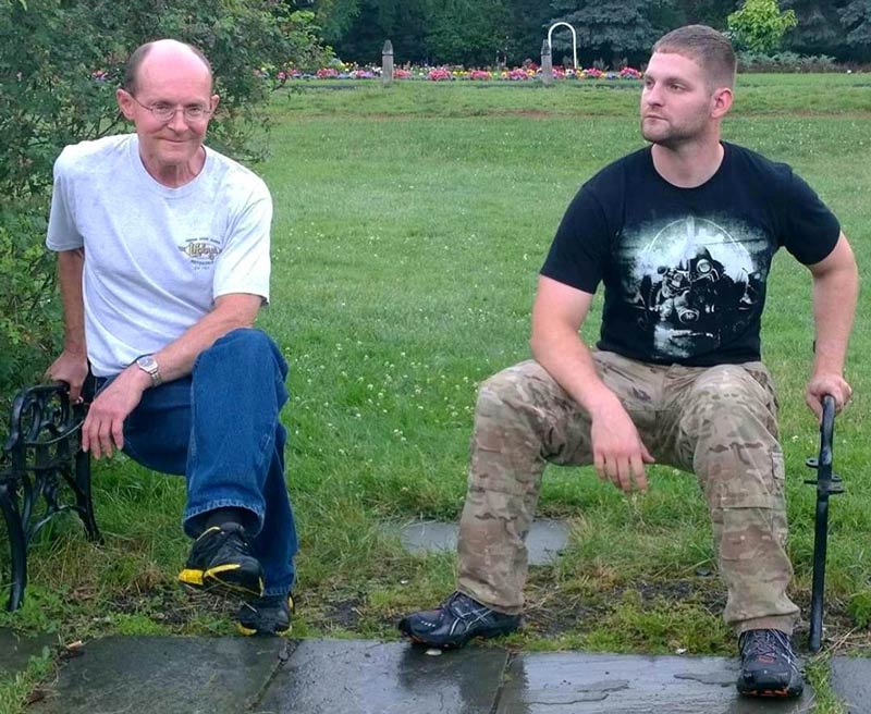 My dad and I found an invisible bench!