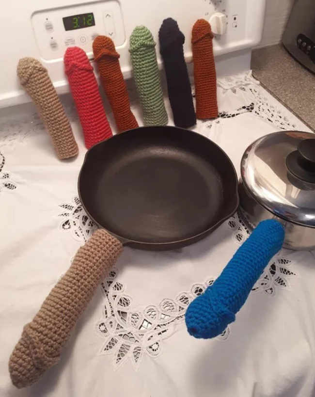 Knitted handle covers for your pots!