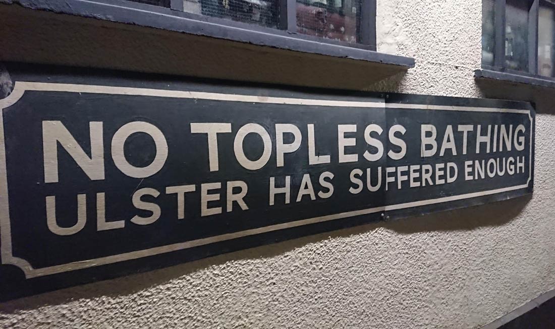No Topless Bathing