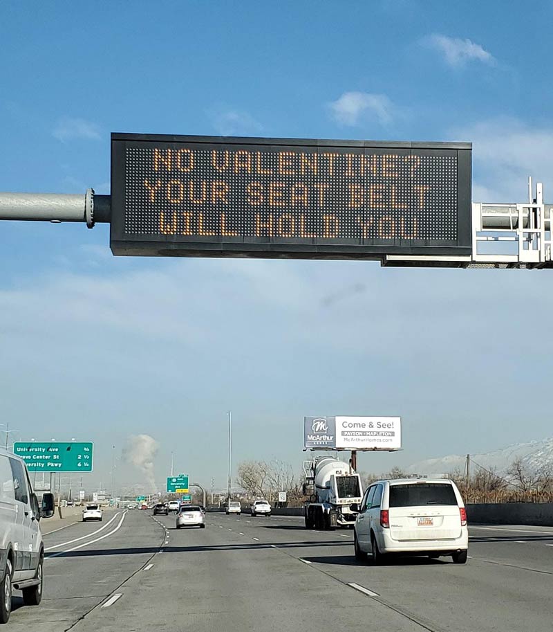 Utah traffic sign is savage