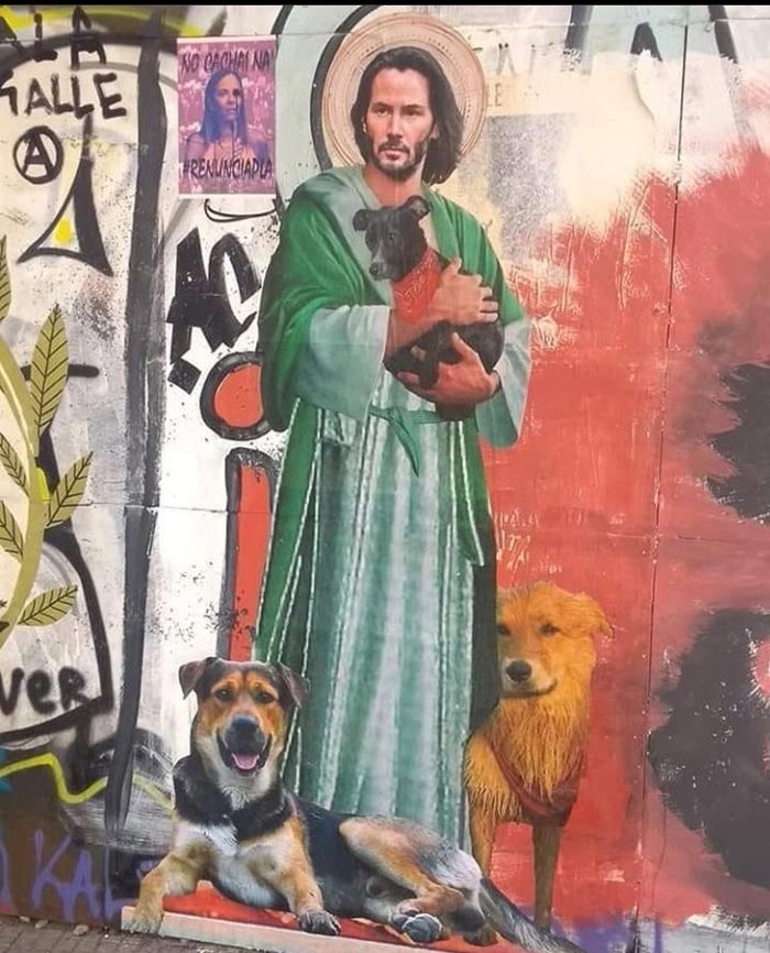 Saint Wick, seen in Santiago, Chile