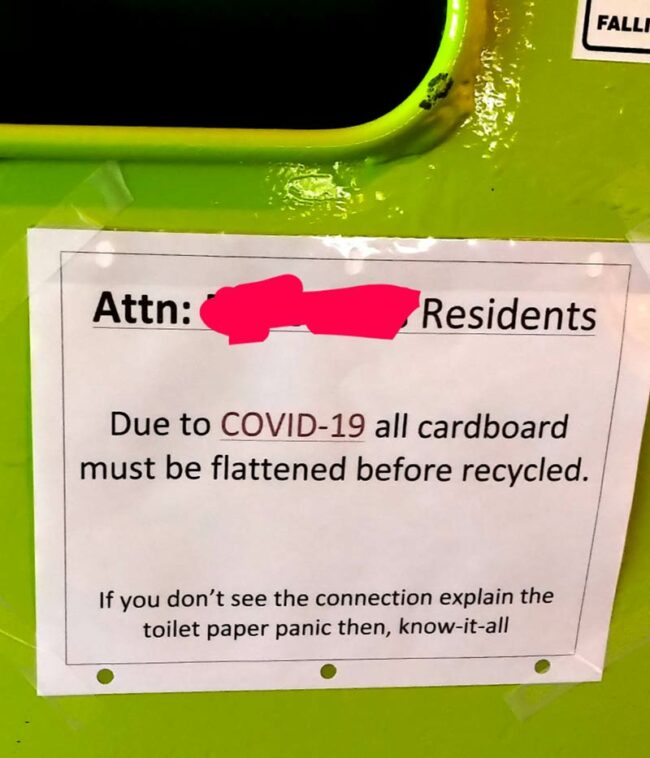 They put me in charge of the recycling in my building