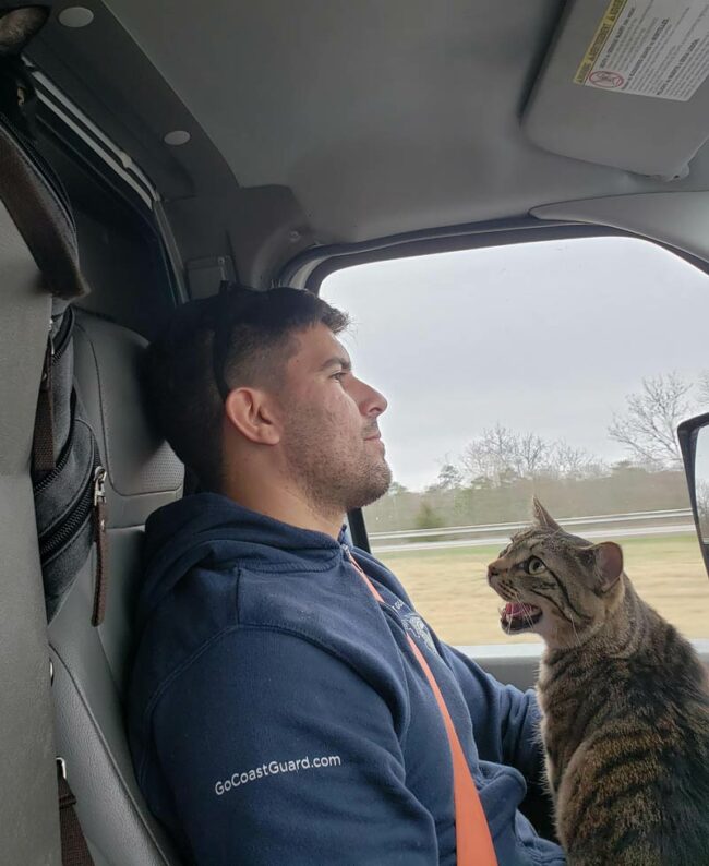 Goose is yelling at his owner about what bullshit it is to have to move during a pandemic