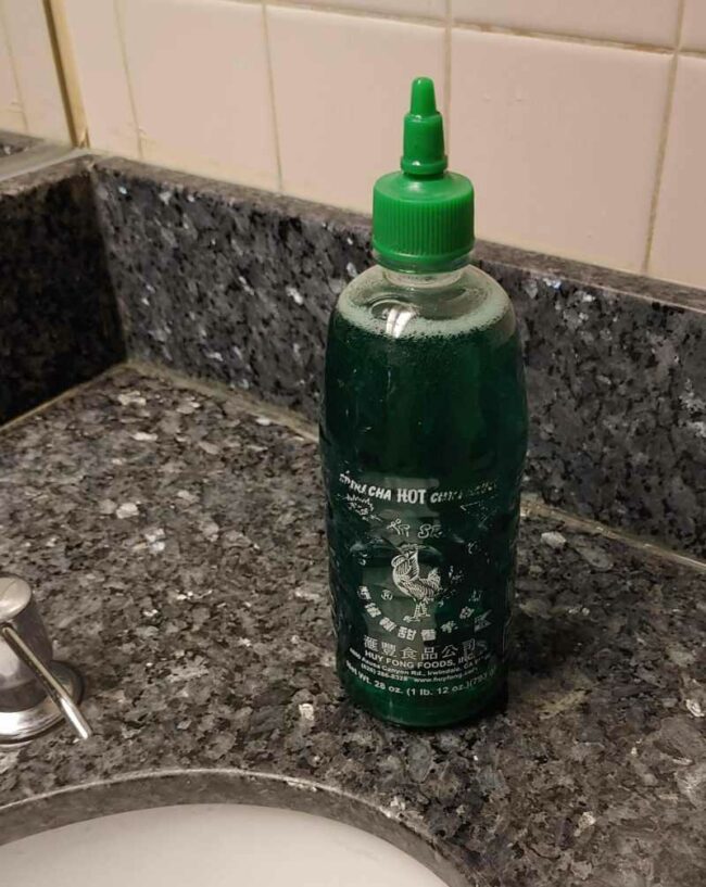 I went to wash my hands at a Chinese food place and this was their soap bottle