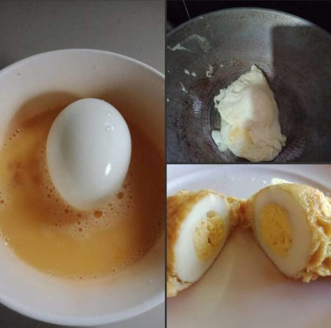Quarantine Day 13. Made a new recipe Eggs Quorentine, egg with egg