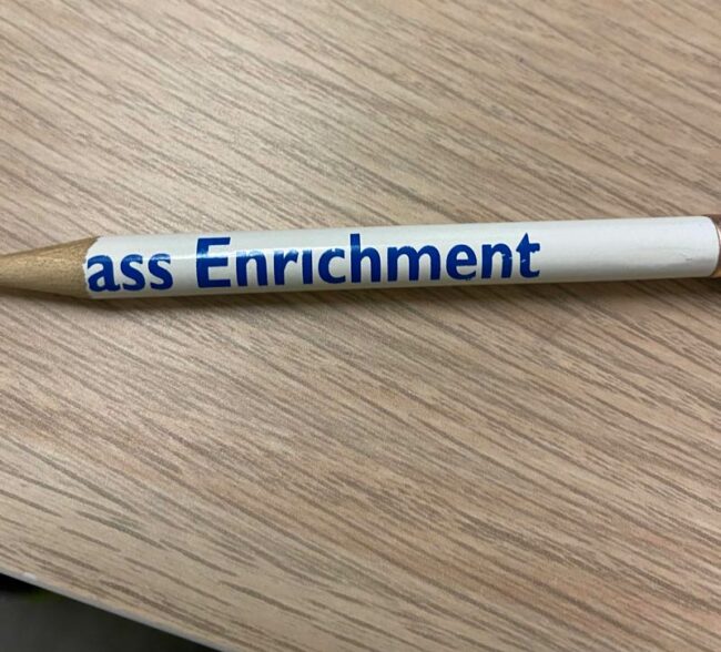 Found this sharpened pencil