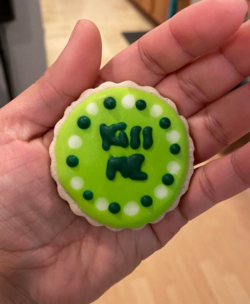 My “Kiss me I’m Irish” cookie didn’t turn out as well as I would have liked