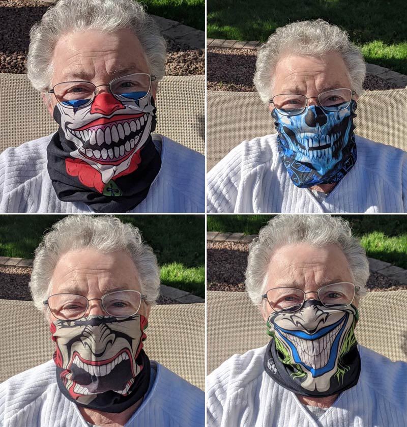 Quarantine fun with Mom. Only masks available online!