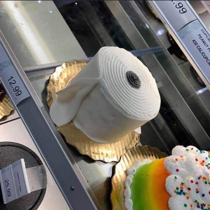 Toilet paper cake spotted at Publix