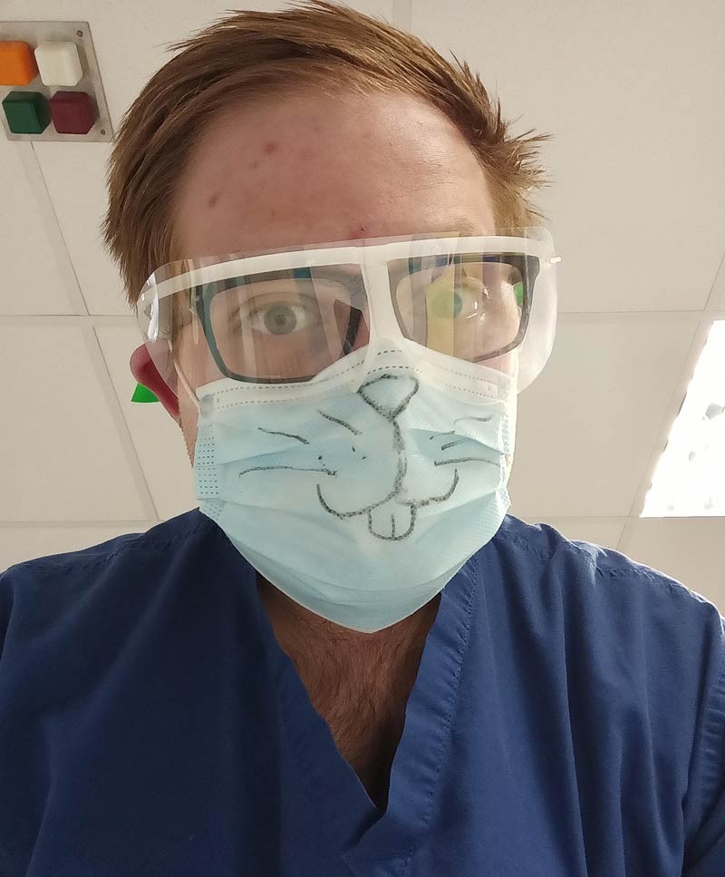 Working on a COVID-19 ward, trying to lighten the mood
