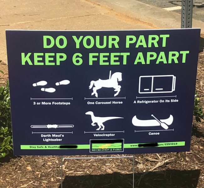 This sign at the park