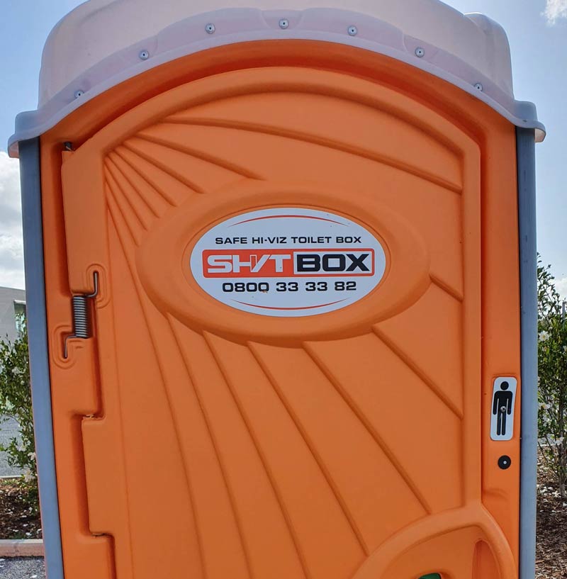 The logo of this "Safe Hi-Vis Toilet Box"
