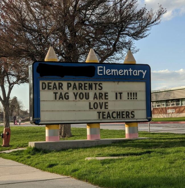 A school in our neighborhood. Too soon?