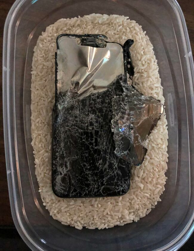 Just put your phone in rice, should be fine in the morning