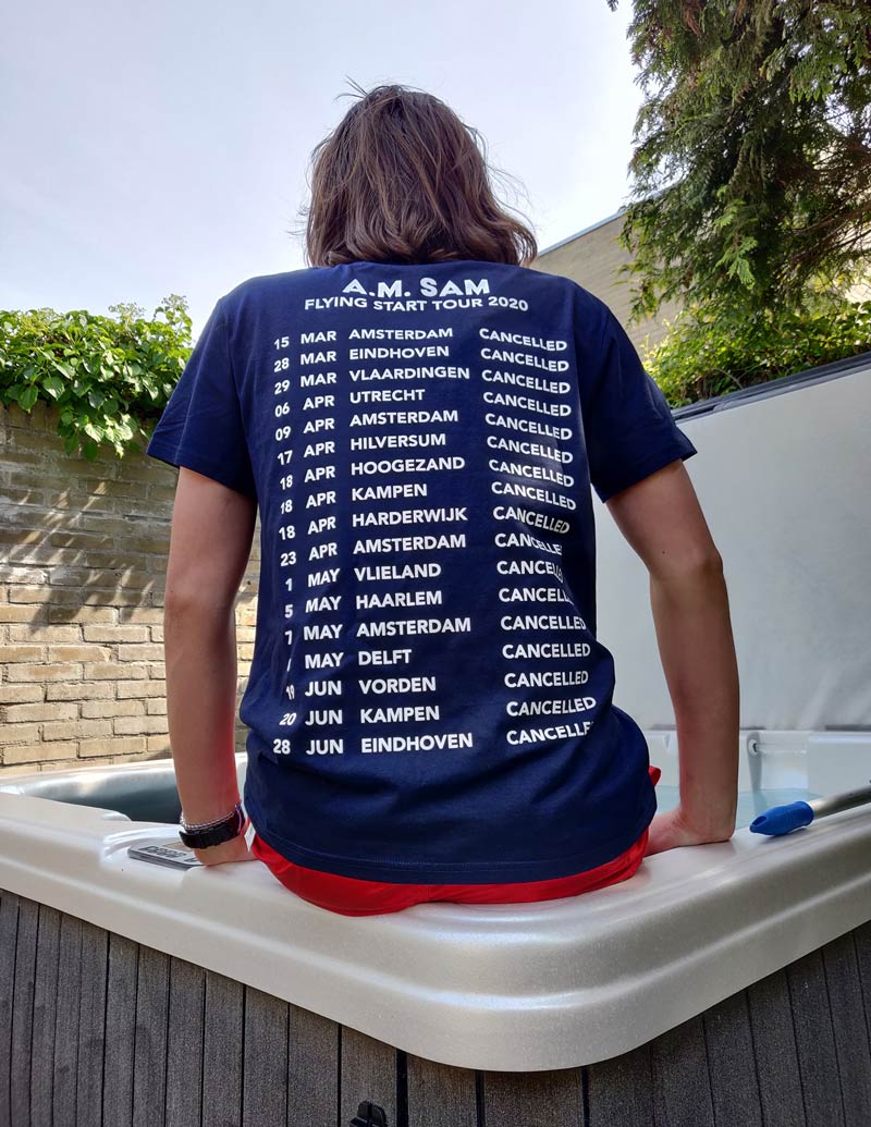 Dutch band A.M. Sam sees first tour cancelled due to coronavirus - Goes ahead with (cancelled) tour shirt