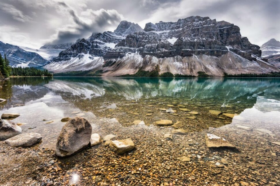 Bow Lake in Banff National Park, Alberta Canada