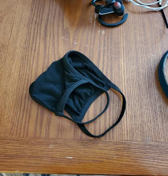 My mother got embarrassed when she "Found my girlfriend's panties" on our kitchen table