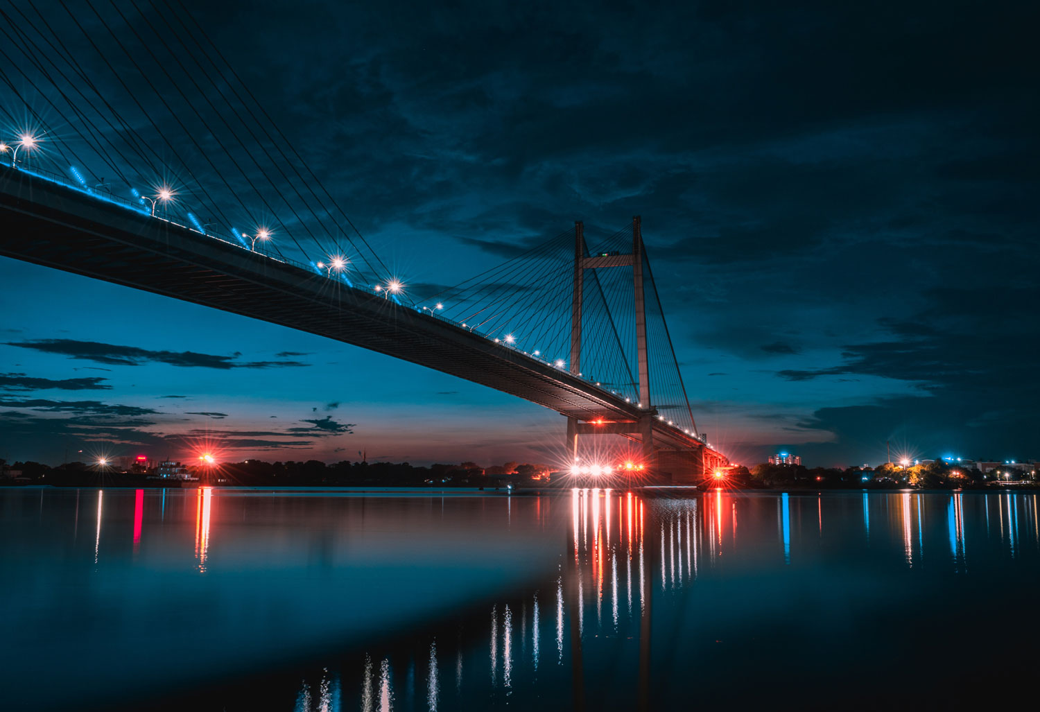 The Hooghly Bridge over the Hooghly River in Kolkata (Calcutta), West Bengal, India
