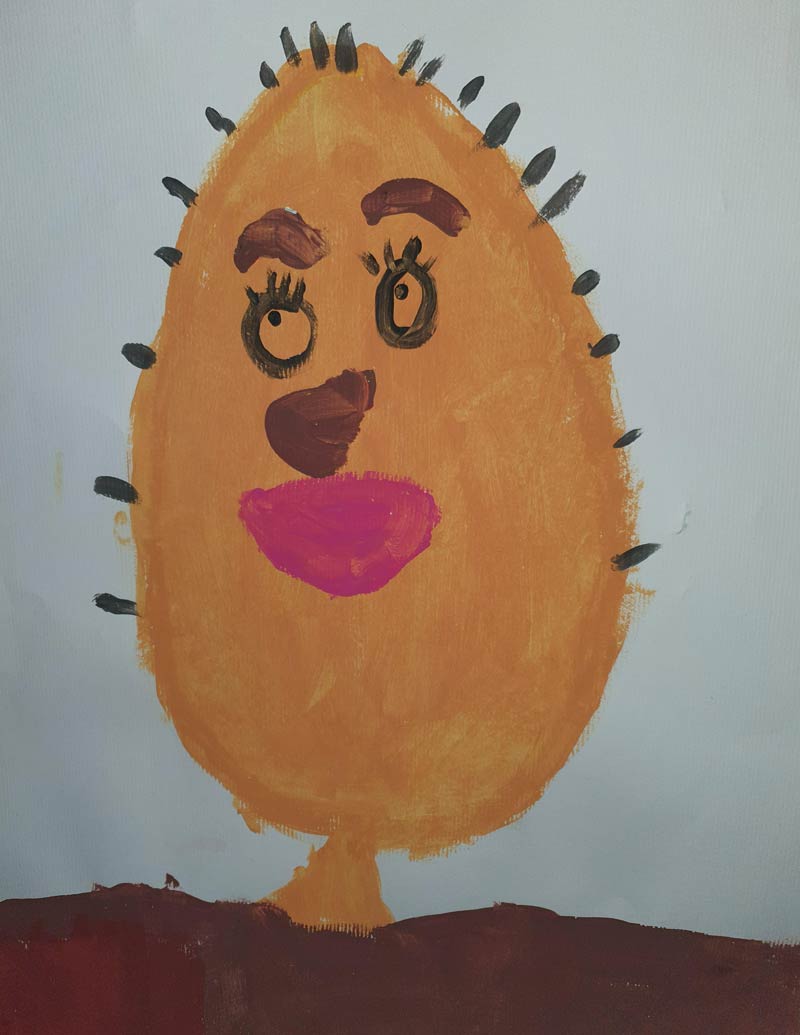 My niece painted me. It's like looking in the mirror