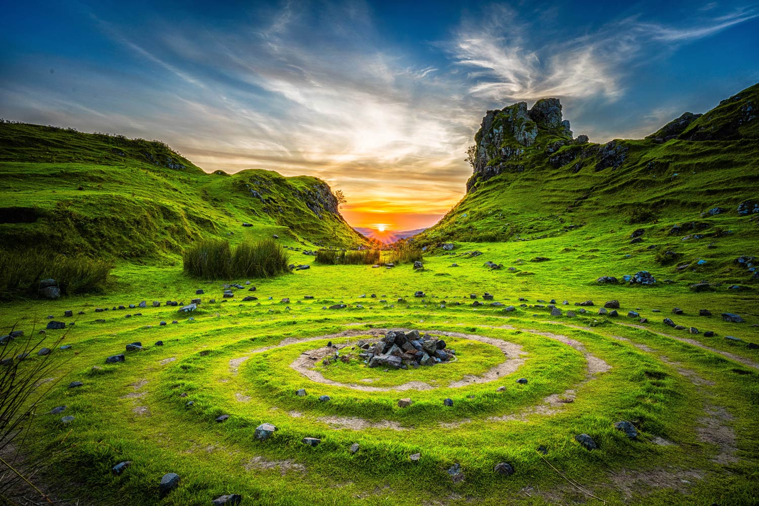 Concentric circles on the Isle of Skye, Scotland