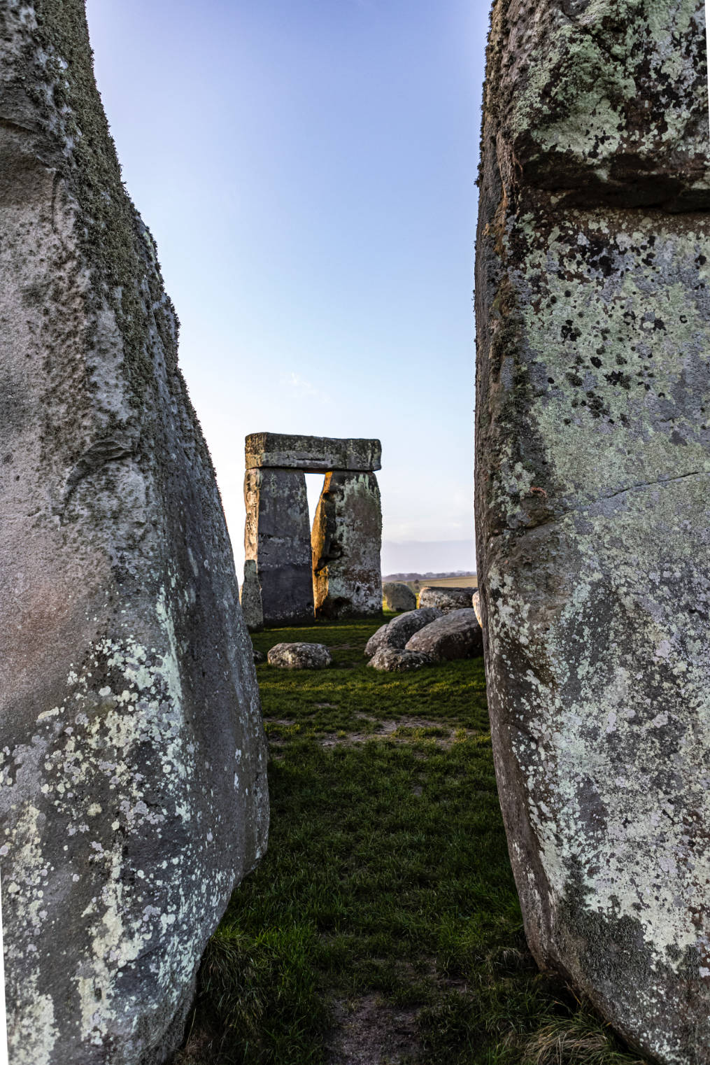 Prehistoric ritual site of Stonehenge with monoliths in England