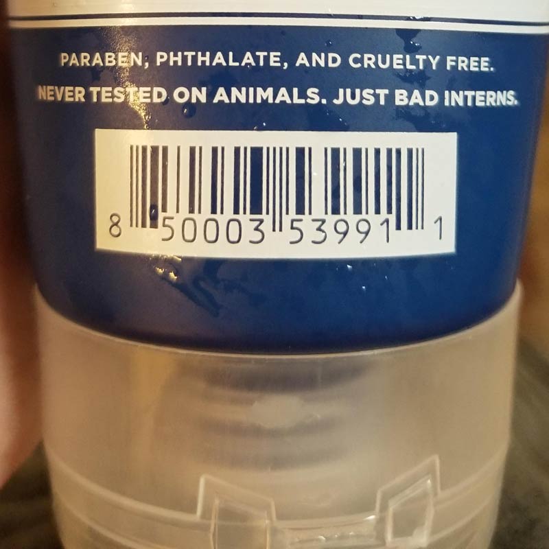Noticed this on the back of my face wash today