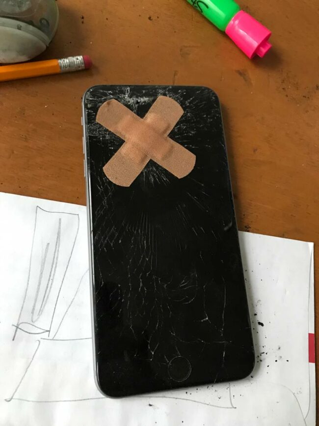 Roommate said he’d fix my phone while I was at work. Thanks mate!