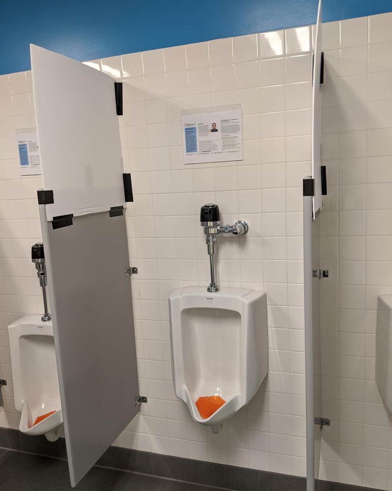 Seriously though, why did it take a global pandemic to install anti-peek dividers in restrooms