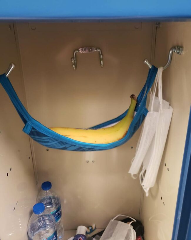 I have a "Banana hammock" in my locker at work