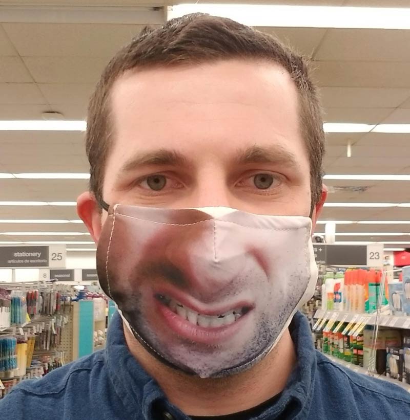 Decided to try and get one of those custom face-masks.. It didn't turn out so good..
