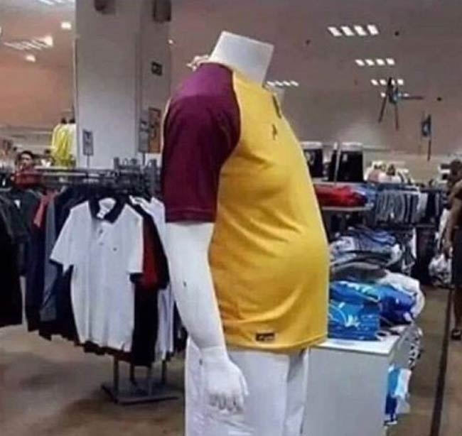 Finally, a mannequin that shows how the shirt will really fit