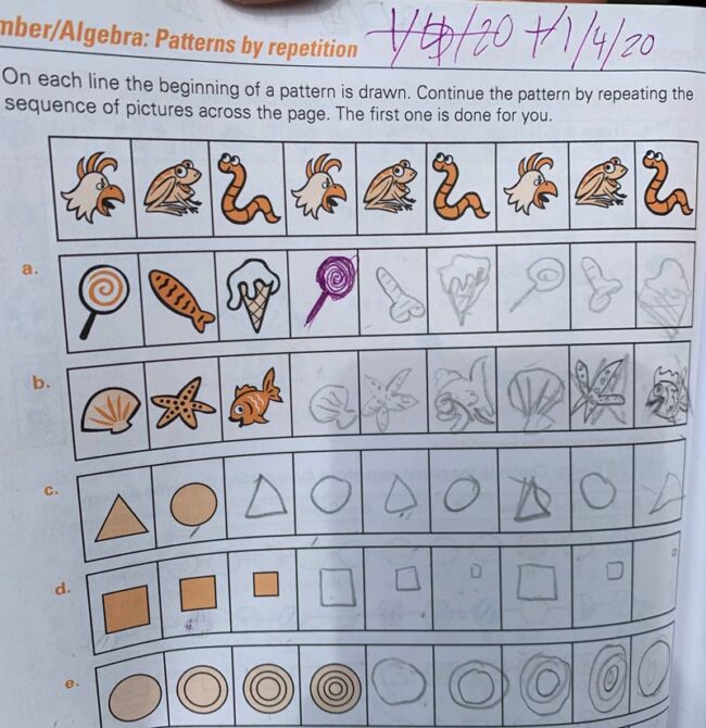 My nephew couldn’t understand why his mom and I were in tears at his homework