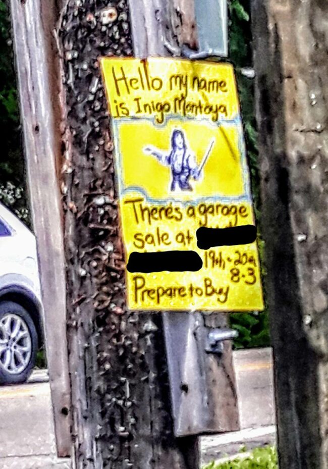 Saw this glorious sign while driving home. These people know how to garage sale