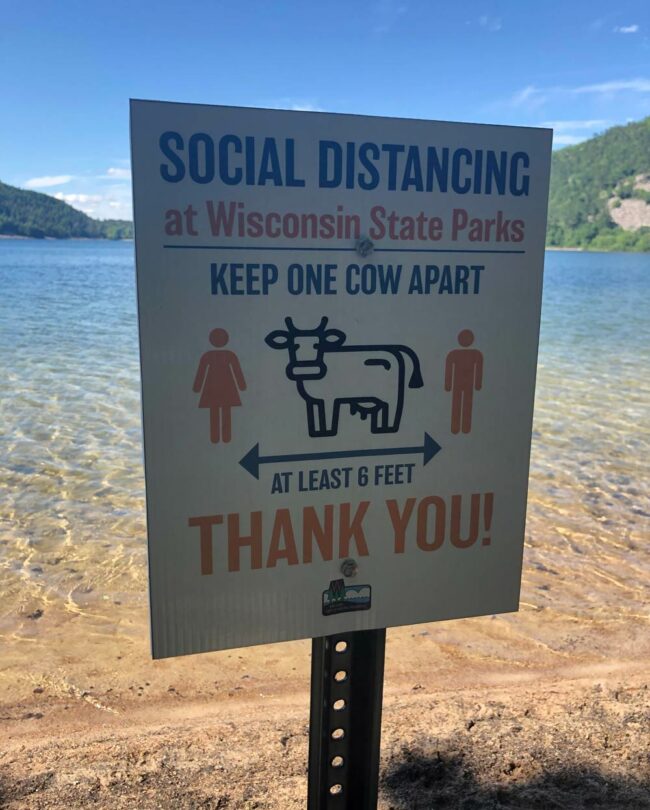 Wisconsin State Parks Social Distancing Notice