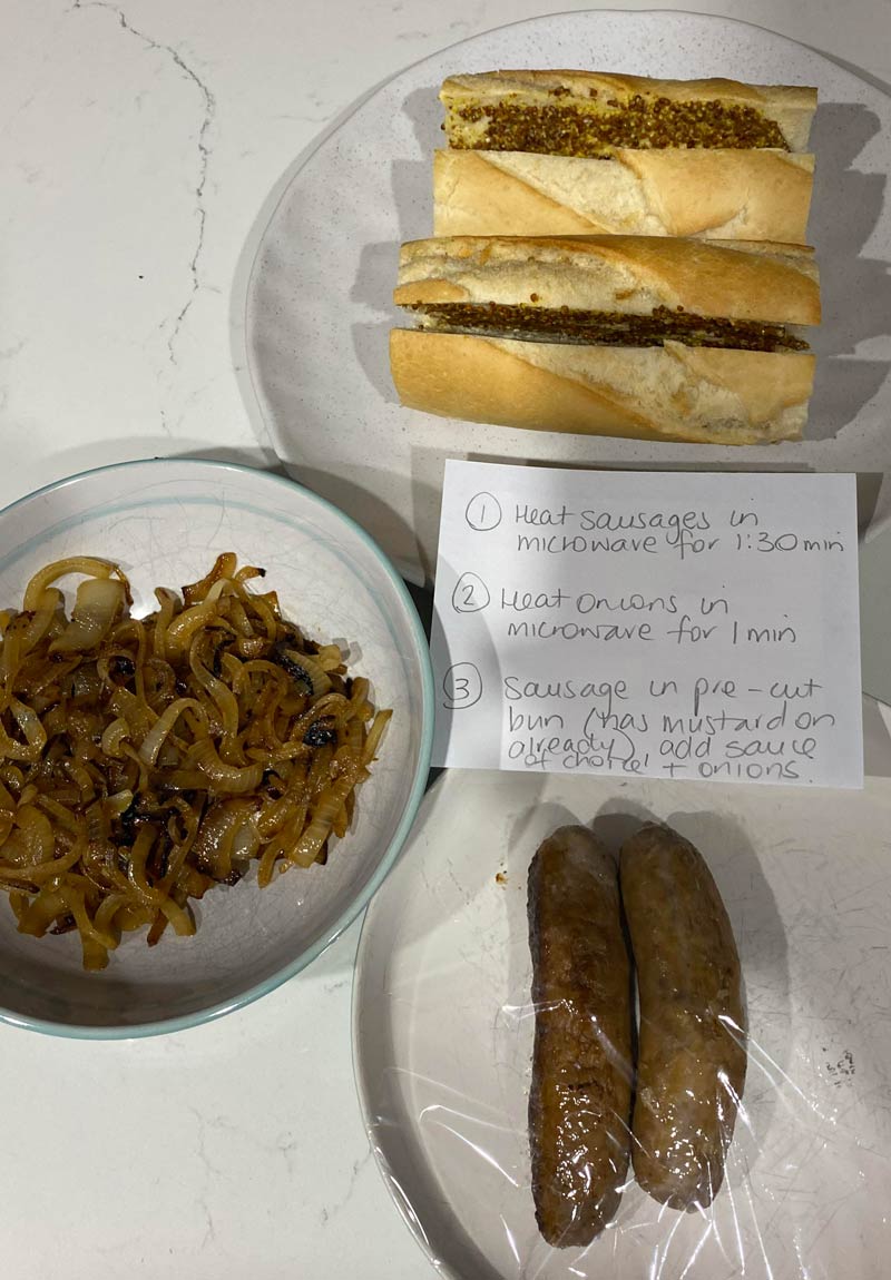 My wife left me instructions for dinner. She thinks she married a moron