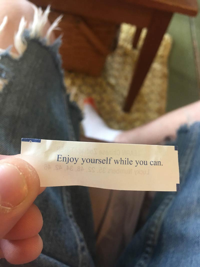 Did my fortune cookie just threaten me?