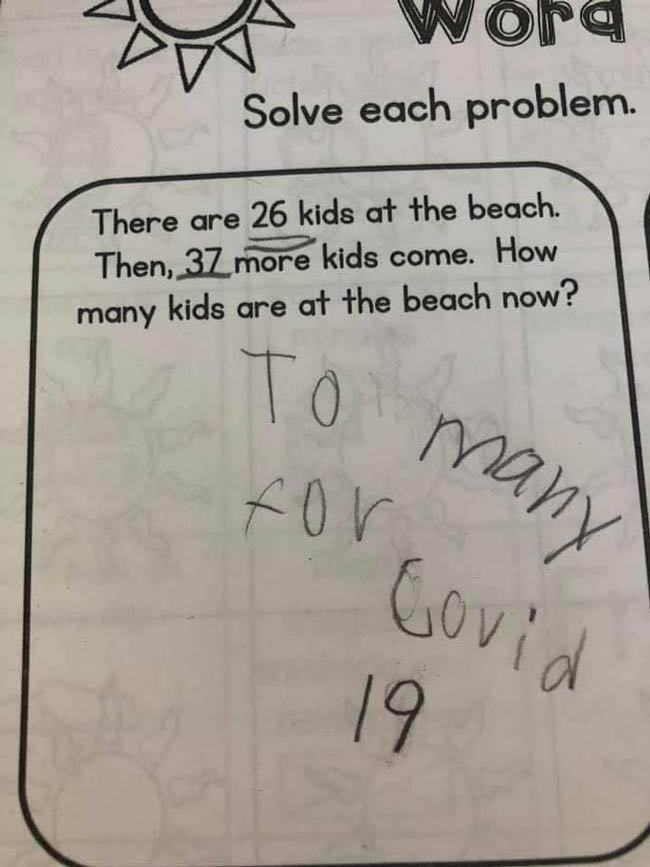 How many kids are at the beach?
